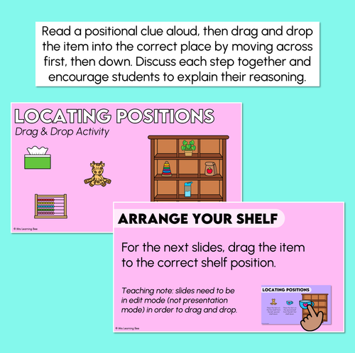 Resource preview 2 for Locating Positions - Drag-and-drop Slides
