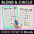 4 for Blend & Circle - CVC CVCC CCVC Words Blending Mats Bundle