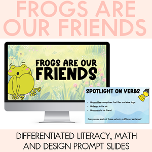 Frogs Are Our Friends Editable Slides - Differentiated Writing, Maths and Design Prompts - Book Week 2026