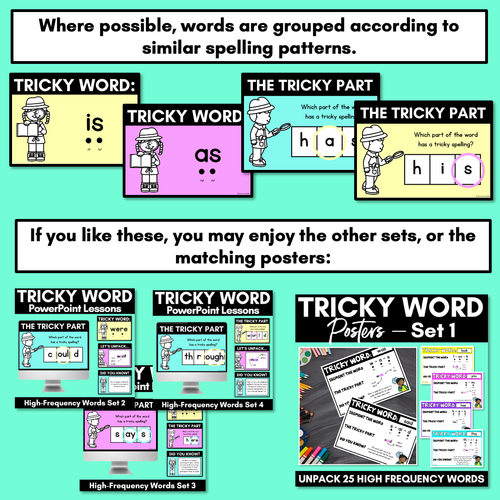 Resource preview 4 for High Frequency Heart Word Lessons SET 1 - WORDS WITH TRICKY SPELLINGS