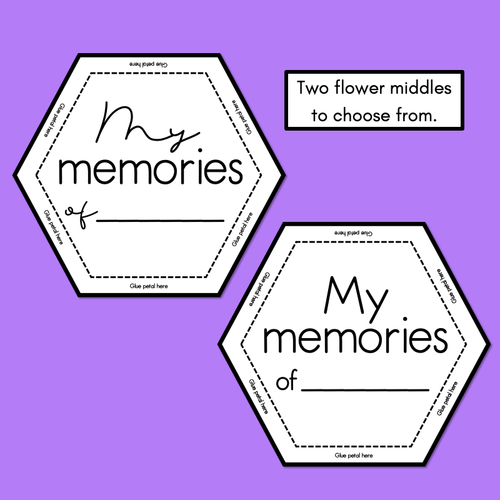 Resource preview 4 for End of Year Memories Flower Template - End of Year Activity