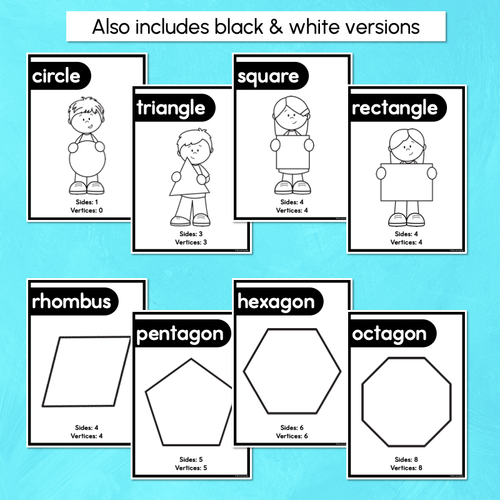 Resource preview 4 for 2D Shape Posters - Watercolour Rainbow - The Kutopia Collection 
