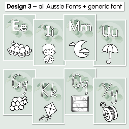 Resource preview 4 for Alphabet Posters - The Eucalyptus Edit - Eucalyptus Classroom Decor