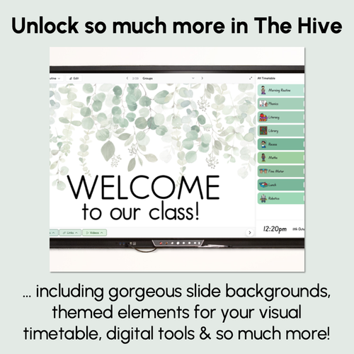 Resource preview 4 for Editable Teaching Slides - The Eucalyptus Edit - Eucalyptus Classroom Decor