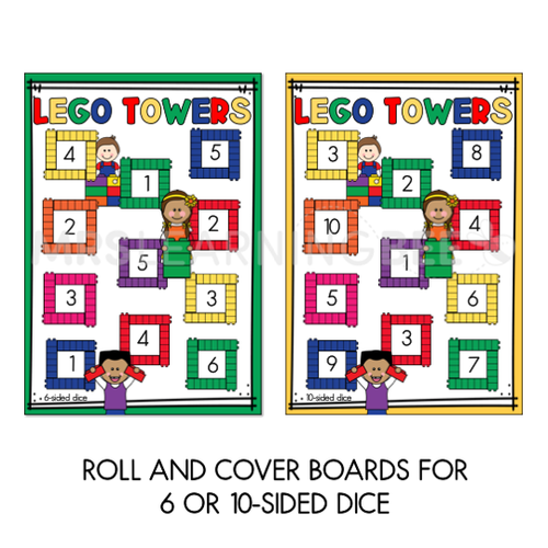 Resource preview 2 for Lego Towers For Counting - Mathematics Game for Kindergarten