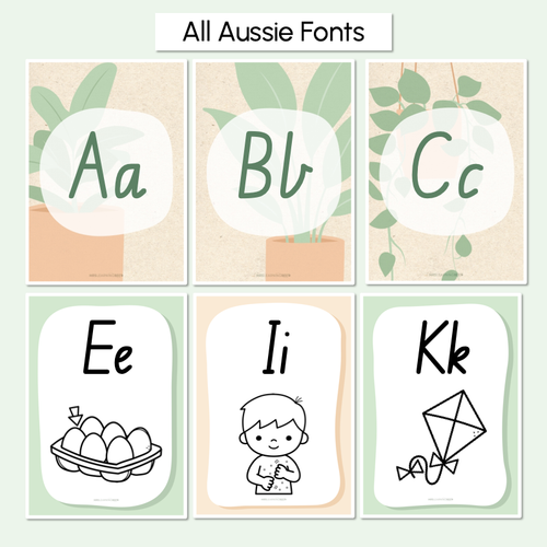 Resource preview 4 for Alphabet Posters - The Greenhouse Collection - Natural Classroom Decor
