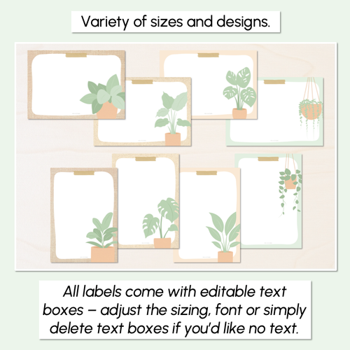 Resource preview 4 for Editable Labels - The Greenhouse Collection - Natural Classroom Decor