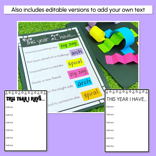 Resource preview 4 for End of Year Art Activity - Paper Sculptures