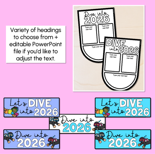 Resource preview 4 for Dive into 2026 - Editable Back to School Display Templates