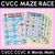 1 for CVCC CCVC Words Maze Race - CVCC A Words Mats