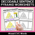 1 for Decodable Sentence Pyramid Worksheets - Mixed CVC Words