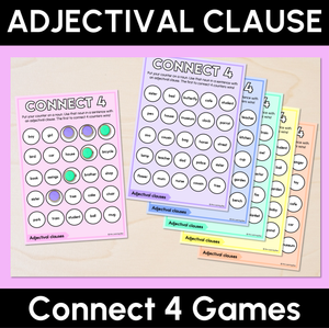 Adjectival Clause - Connect 4 Games