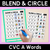 9 for Blend & Circle - CVC CVCC CCVC Words Blending Mats Bundle