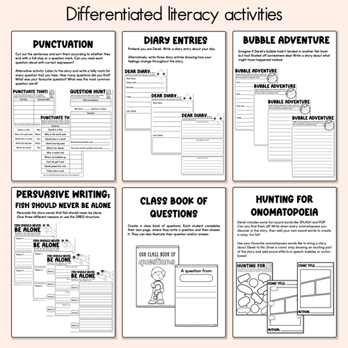 Resource preview 4 for Derek Printable Pack - Literacy, Maths, Book Crafts & Design Printables - Book Week 2026