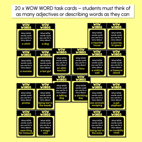 Resource preview 2 for WOW WORDS Descriptive Language Task Cards - VCOP aligned