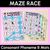1 for Consonant Phoneme B Words Maze Race - Consonant B Words Mats