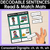 5 for Consonant Digraph Decodable Sentence Activities COMPLETE BUNDLE