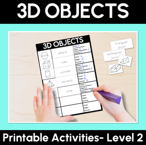 Properties of 3D Objects - Level 2