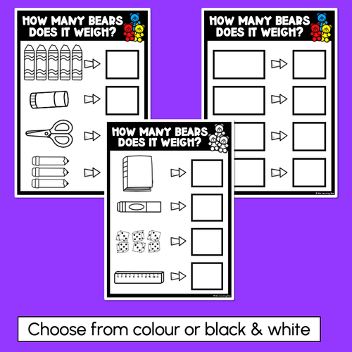 Resource preview 2 for Mass Activities Kindergarten - Teddy Bear Weighing