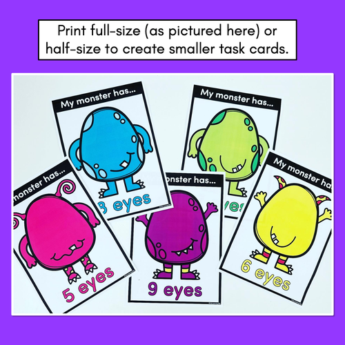 Resource preview 4 for Monster Eyes Counting Activity - Numbers 1 to 20