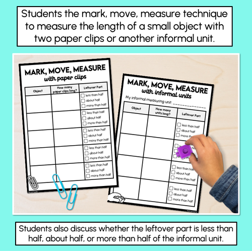 Resource preview 2 for Mark, Move, Measure - Length Recording Templates