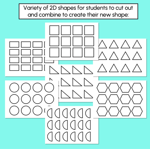 Resource preview 4 for My New 2D Shape - Combining 2D Shapes Printables