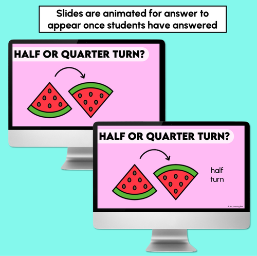 Resource preview 3 for Types of Turns - Half & Quarter Turns (Digital Slides)