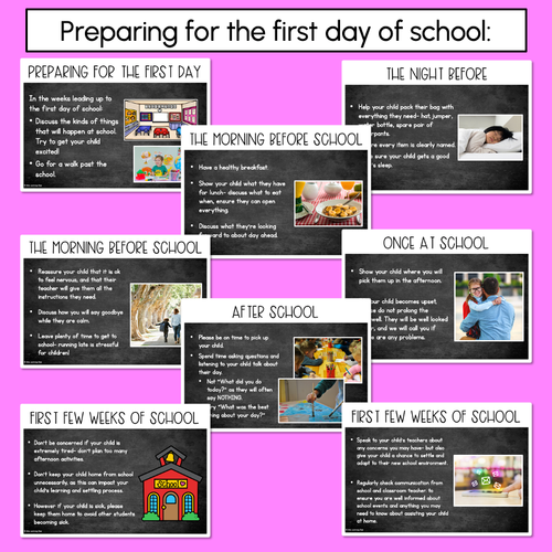 Resource preview 4 for Preparing your child for school - EDITABLE Parent Presentation