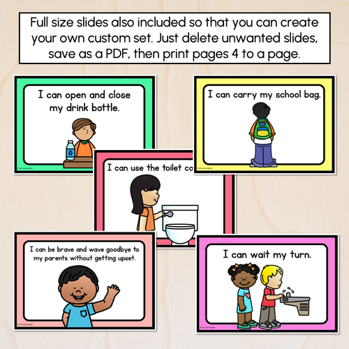 Resource preview 4 for Transition to School Task Cards - EDITABLE