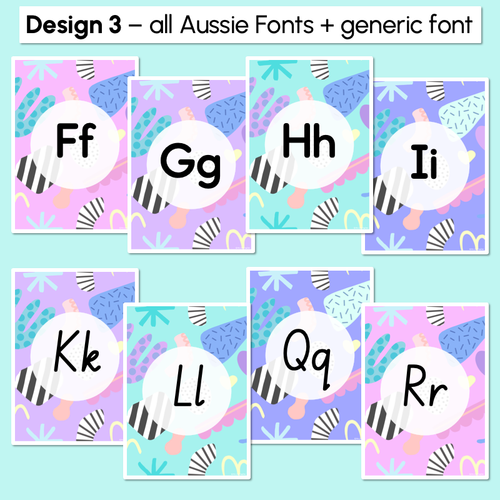 Resource preview 4 for ALPHABET POSTERS - The Wonderland Collection