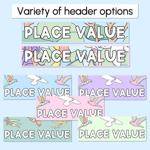 Resource preview 4 for PLACE VALUE POSTERS - The Brentos Collection - Pastel Rainbow