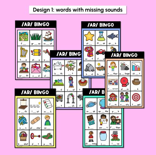Resource preview 2 for AR R-Controlled SOUND BINGO - Ways to spell the /ar/ phoneme