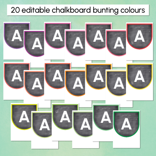 Resource preview 4 for Editable Bunting - The Tutti Frutti Collection - Colourful Classroom Decor