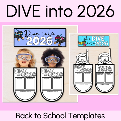 Resource preview 1 for Dive into 2026 - Editable Back to School Display Templates