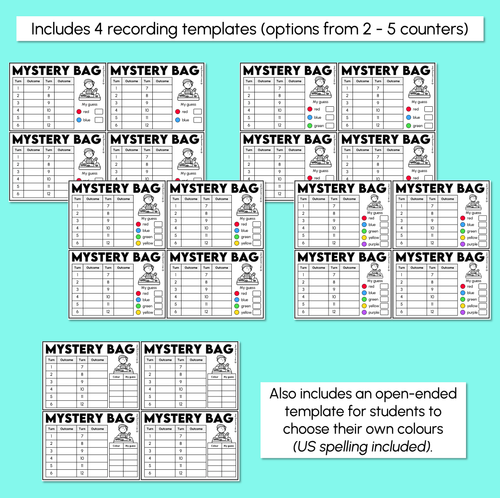 Resource preview 3 for Mystery Bag - Predicting Outcomes Game