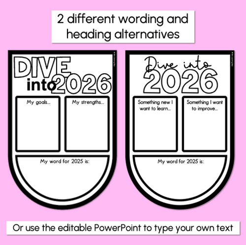 Resource preview 4 for Dive into 2026 - Editable Back to School Display Templates