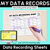1 for My Data Recording Sheet - Recording Data Using Tables