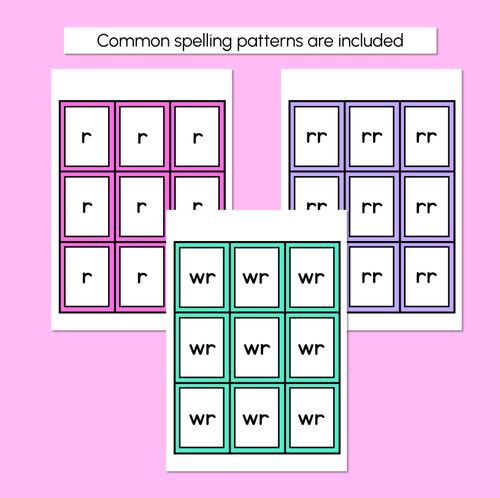 Resource preview 4 for R SOUND BINGO - Ways to spell the /r/ phoneme