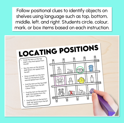 Resource preview 2 for Locating Positions - Position Worksheets