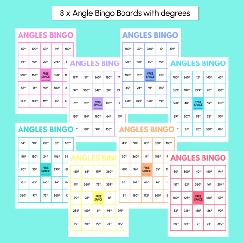 Resource preview 2 for Angles Bingo - Identifying Angles by Angle Degree