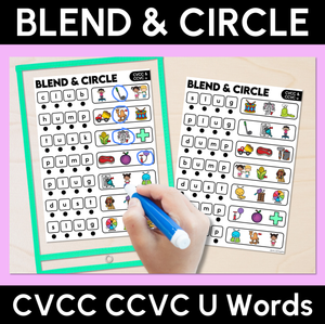 Blend & Circle - CVCC CCVC U Words Blending Mats