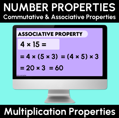 Resource preview 1 for Number Properties - Commutative & Associative Property - Multiplication Properties Teaching Slides