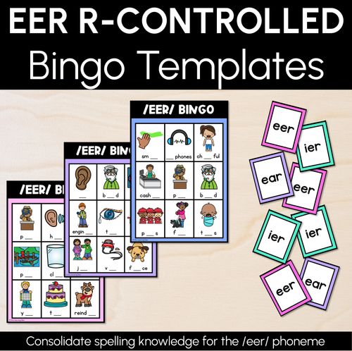 Resource preview 3 for R-Controlled Vowel Sound Bingo Games BUNDLE