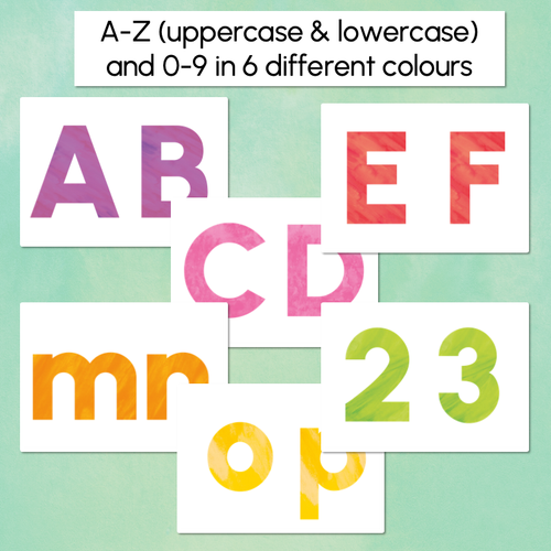 Resource preview 2 for Alphabet & Numbers Bulletin Board Lettering - The Tutti Frutti Collection - Colourful Classroom Decor