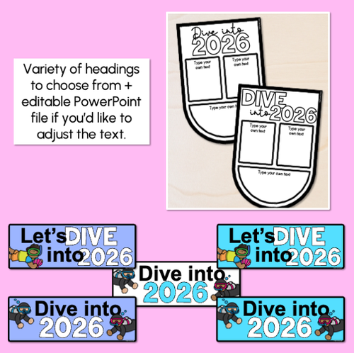 Resource preview 2 for Dive into 2026 - Editable Back to School Display Templates