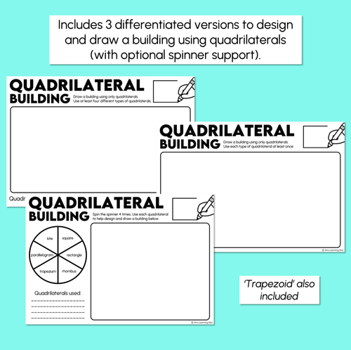 Resource preview 3 for Design a Quadrilaterals Building - Quadrilaterals Worksheets