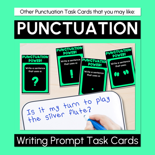 Resource preview 4 for Punctuation Task Cards for Full Stops/Periods, Exclamation and Question Marks - VCOP aligned