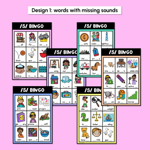 Resource preview 2 for S SOUND BINGO - Ways to spell the /s/ phoneme