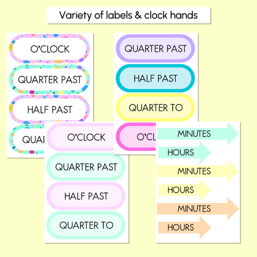 Resource preview 4 for CLOCK DISPLAY - The Kasey Rainbow Collection