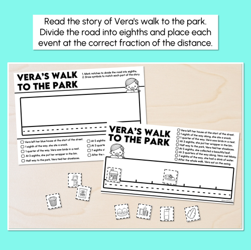 Resource preview 2 for Fractions of a Distance - Vera's Walk to the Park